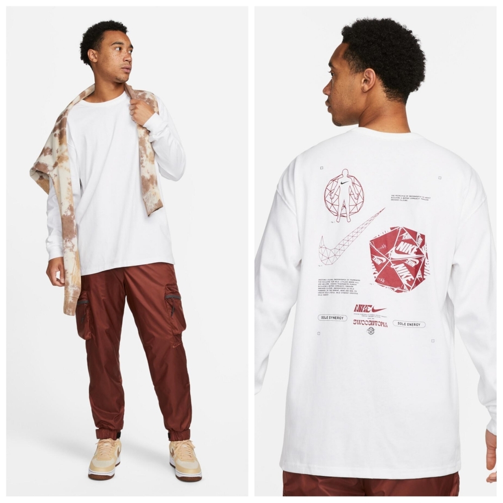 Nike Sportswear Max90 Long-Sleeve T-Shirt with Swooshtopia Graphic Size L | NWT - Picture 1 of 9